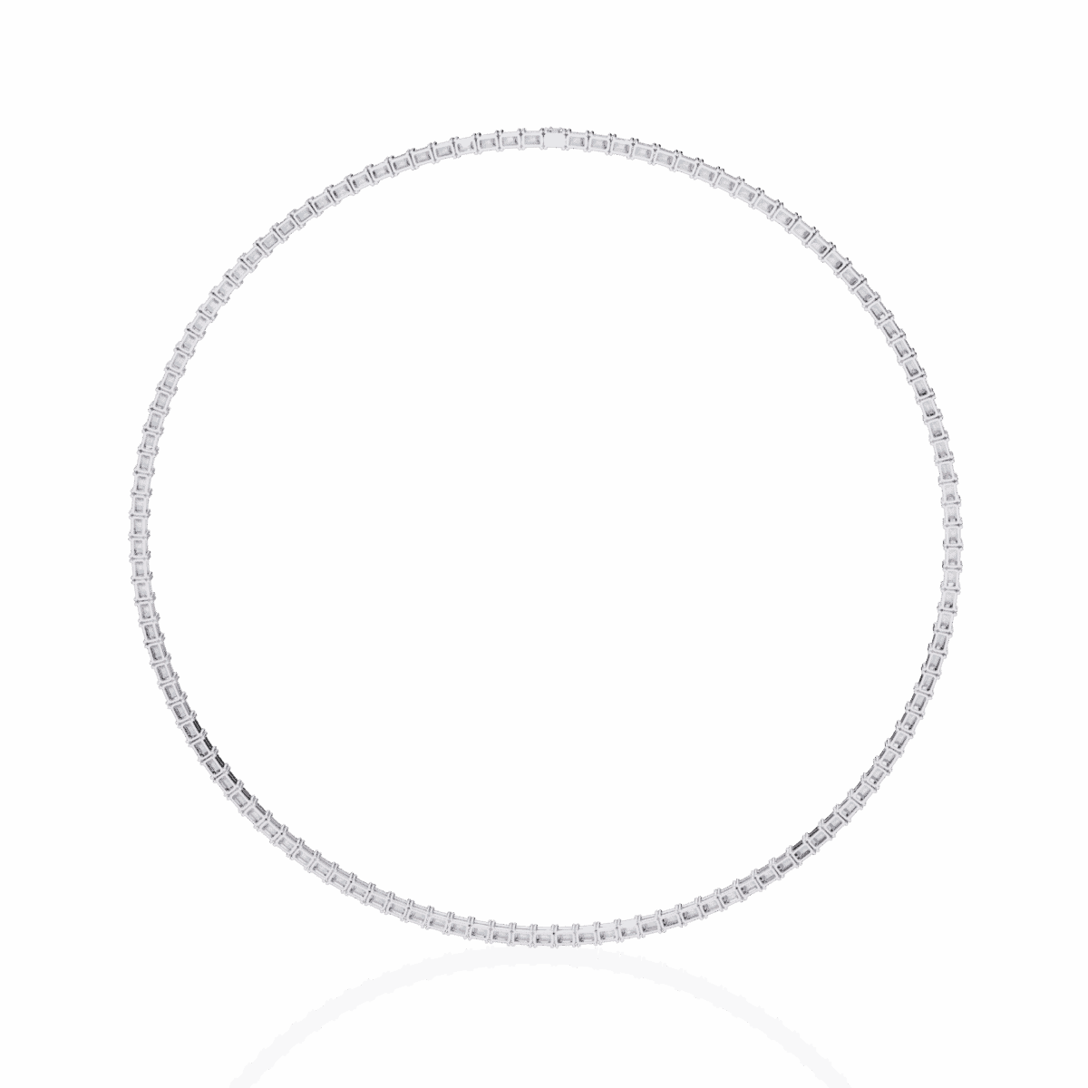 8.5 Carat The Emerald Solitaire Tennis Necklace  Image 3