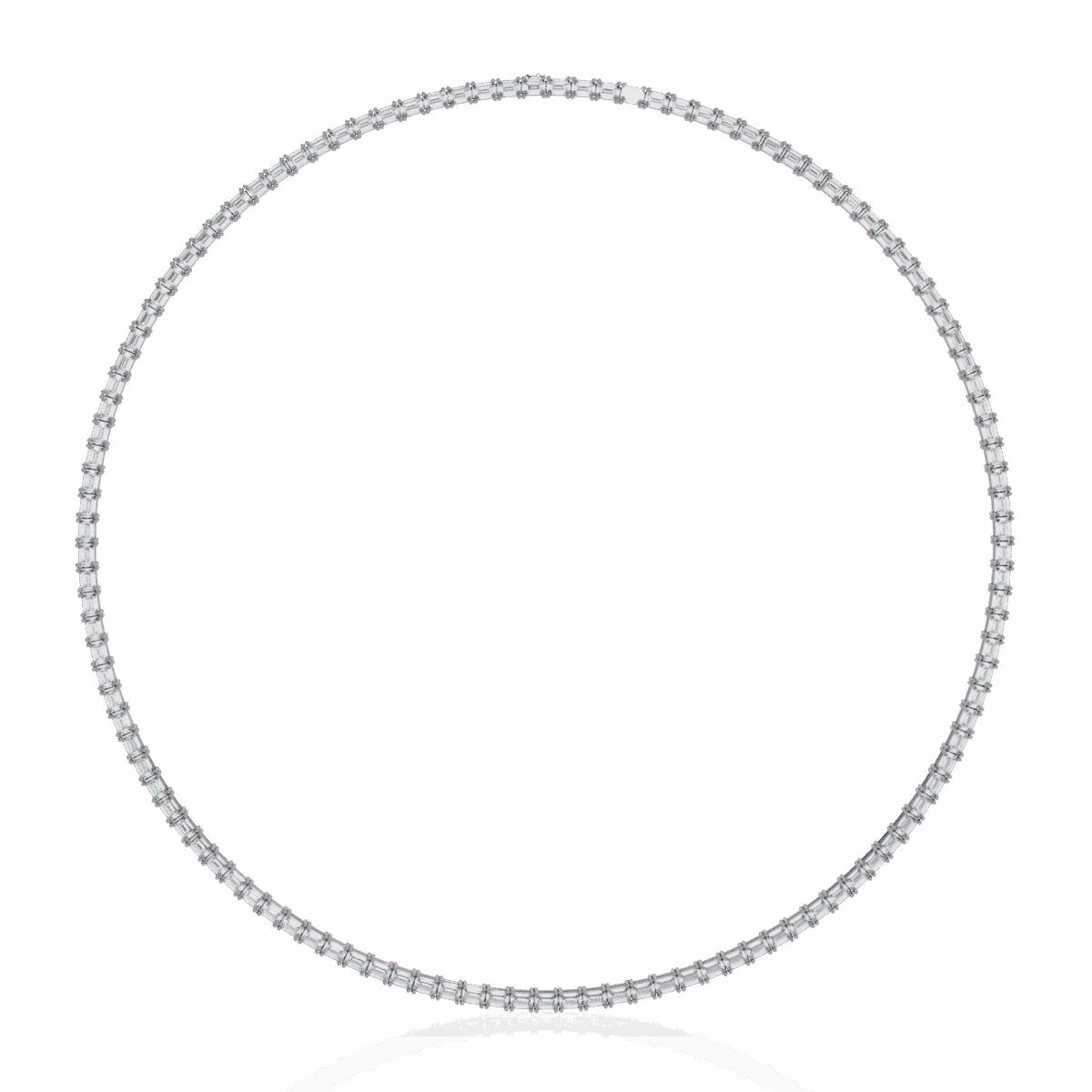 8.5 Carat The Emerald Solitaire Tennis Necklace  Image 5