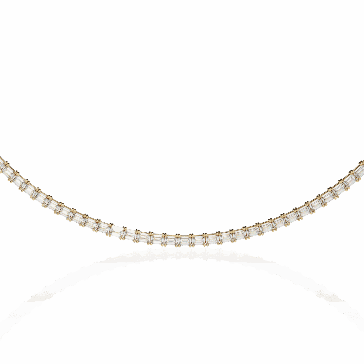 8.5 Carat The Emerald Solitaire Tennis Necklace  Image 6