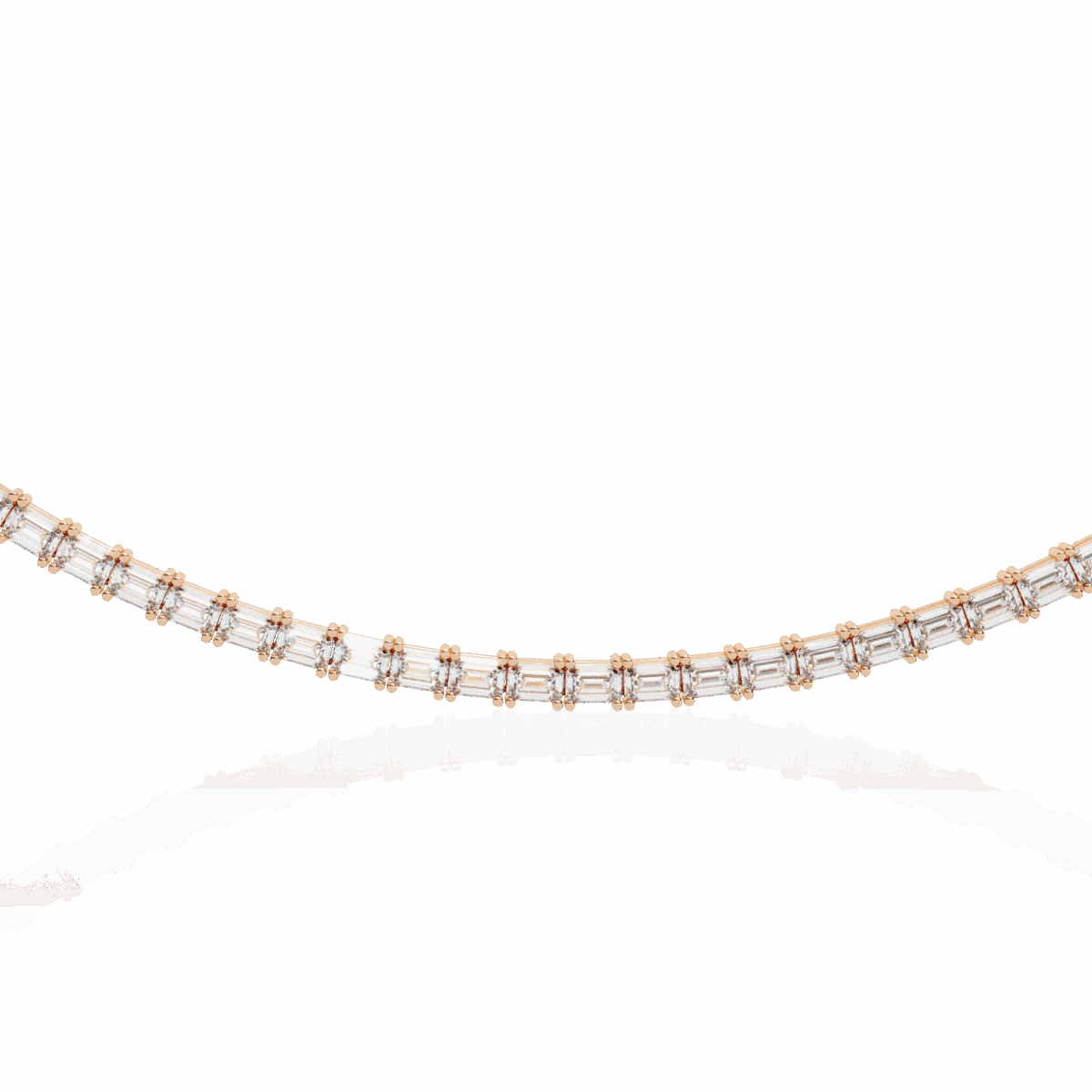 8.5 Carat The Emerald Solitaire Tennis Necklace  Image 11