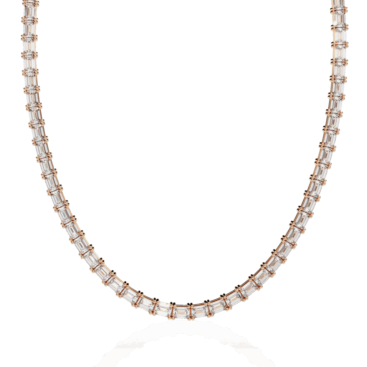 8.5 Carat The Emerald Solitaire Tennis Necklace  Image 12