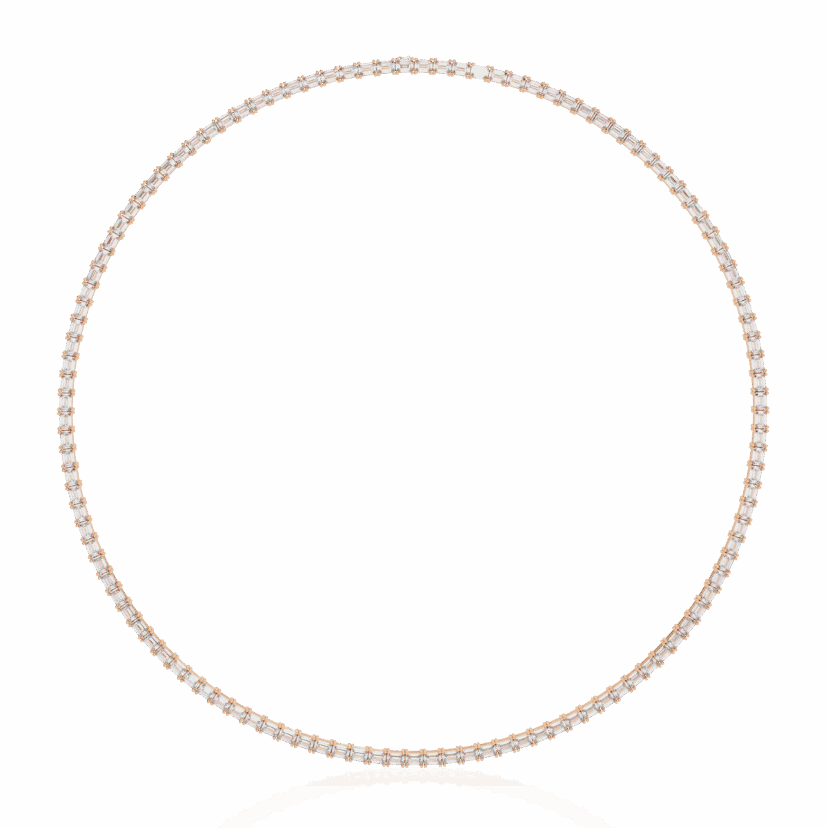 8.5 Carat The Emerald Solitaire Tennis Necklace  Image 15