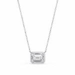2 Carat Emerald Bezel Solitaire Pendant