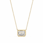 2 Carat Emerald Bezel Solitaire Pendant - Image 2