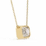 2 Carat Emerald Bezel Solitaire Pendant - Image 4