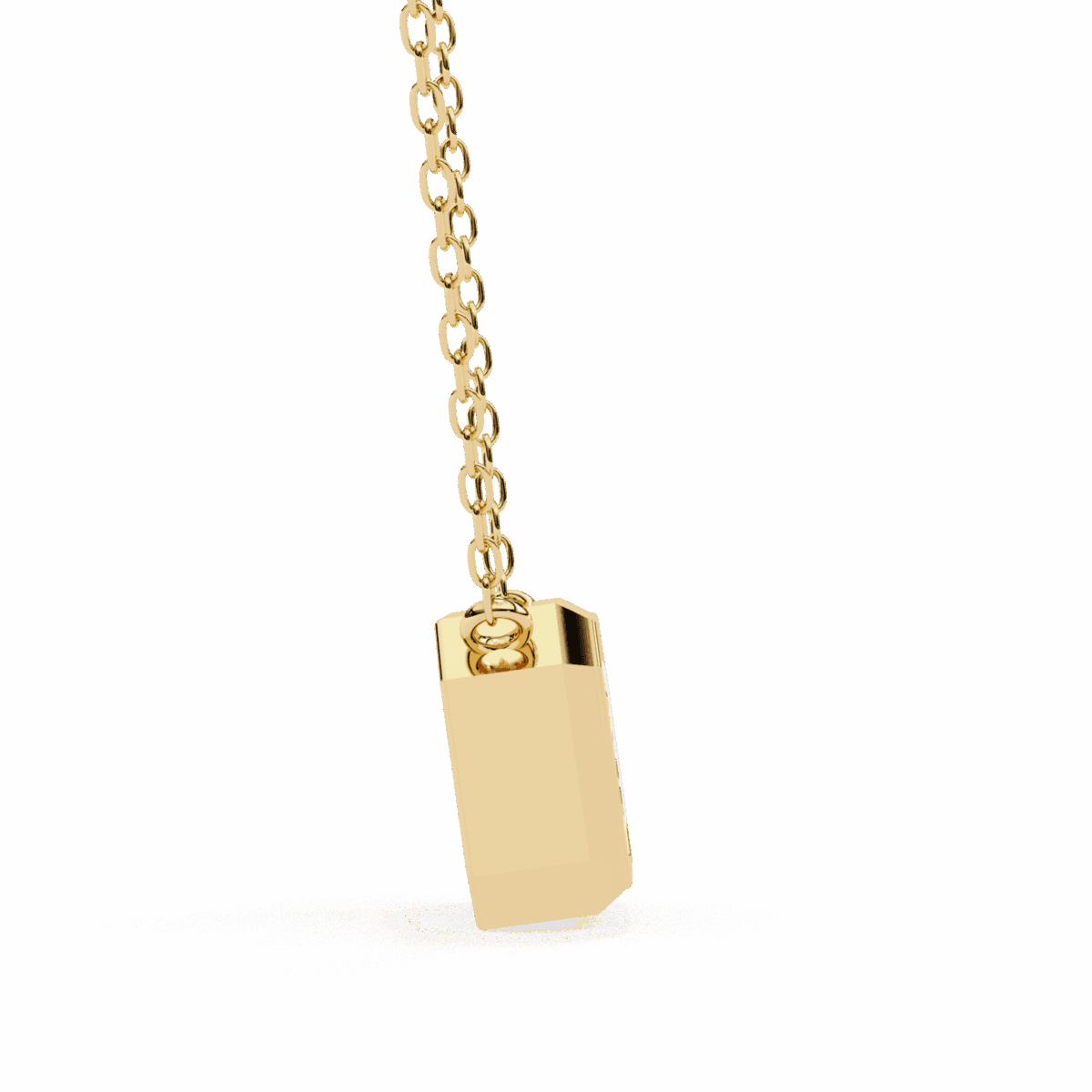 2 Carat Emerald Bezel Solitaire Pendant  Image 7