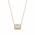 2 Carat Emerald Bezel Solitaire Pendant - Image 9