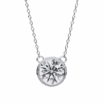 1.75 Carat Round Bezel Solitaire Pendant