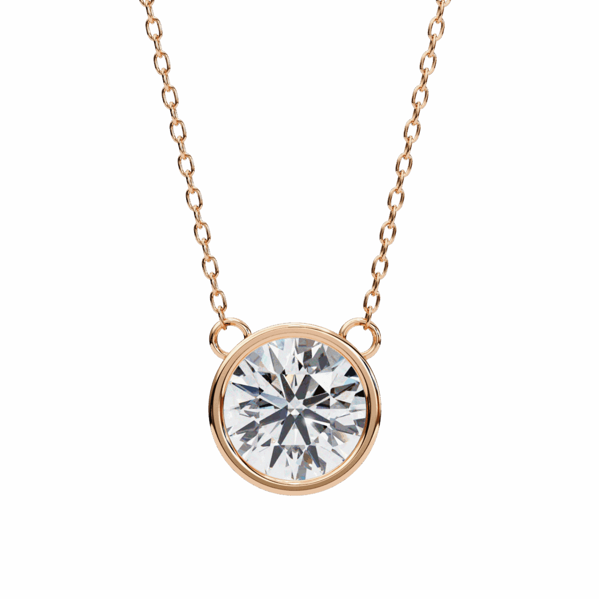 1.75 Carat Round Bezel Solitaire Pendant  Image 5