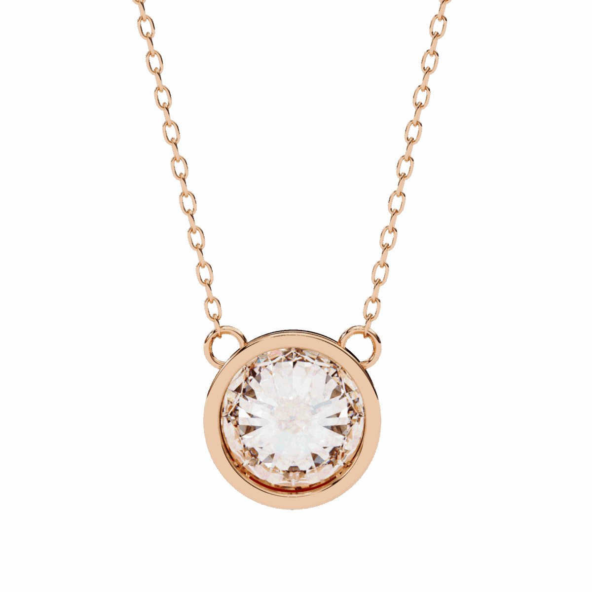 1.75 Carat Round Bezel Solitaire Pendant  Image 6