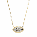 0.7 Carat Marquise Bezel Solitaire Pendant - Image 3