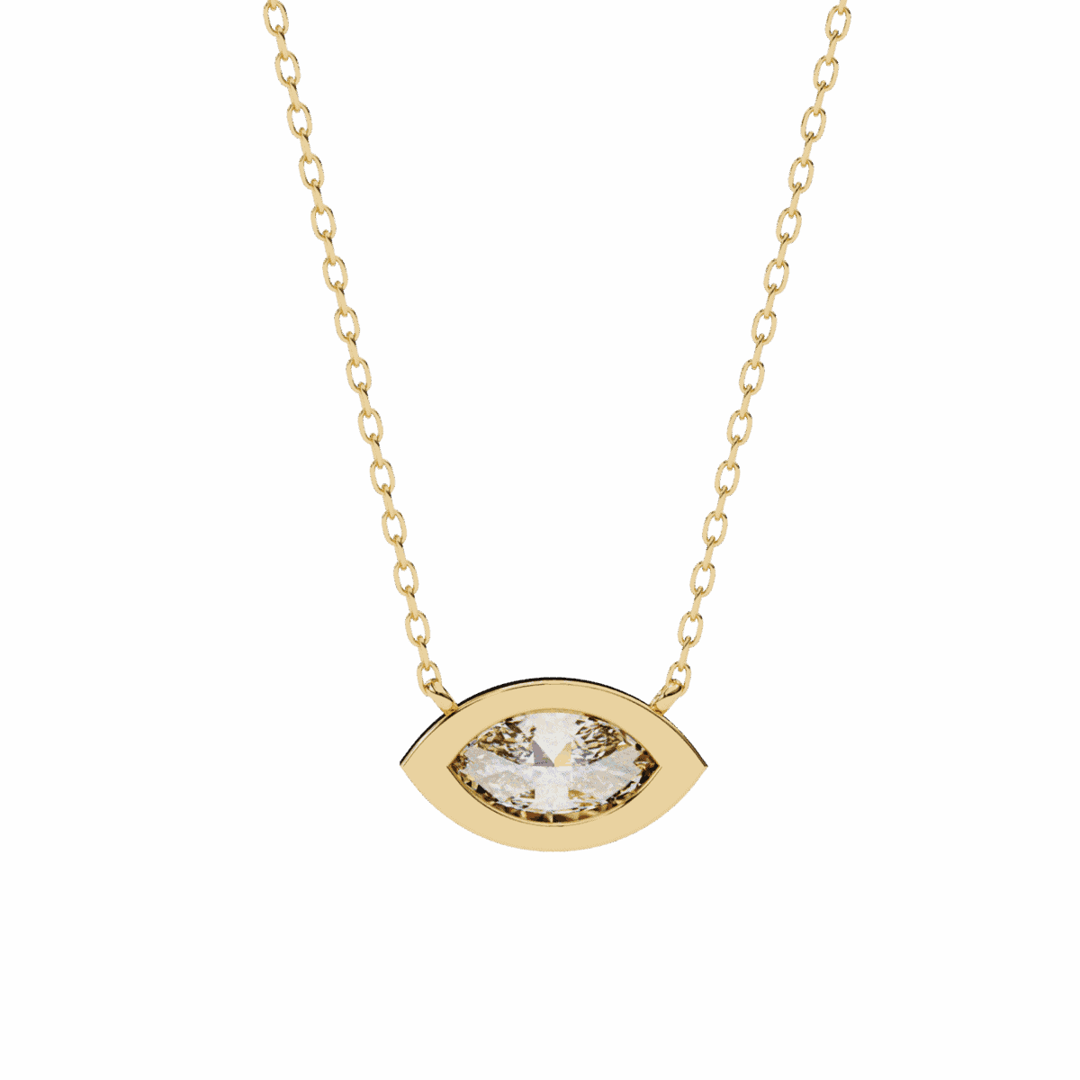 0.7 Carat Marquise Bezel Solitaire Pendant  Image 4