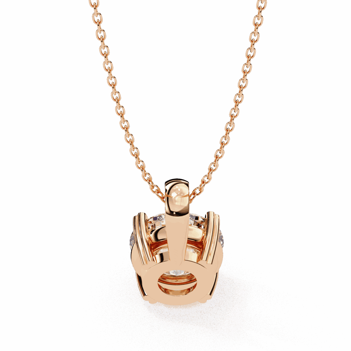 0.8 Carat Heart Prong Solitaire Pendant  Image 3