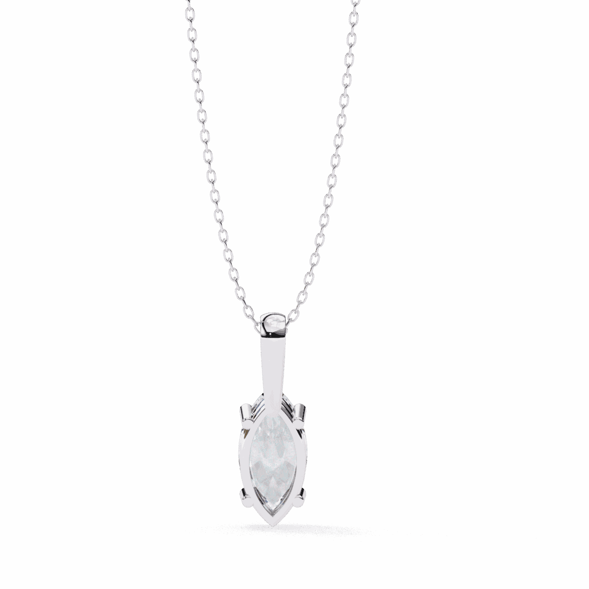 0.9 Carat Marquise Solitaire Pendant  Image 3