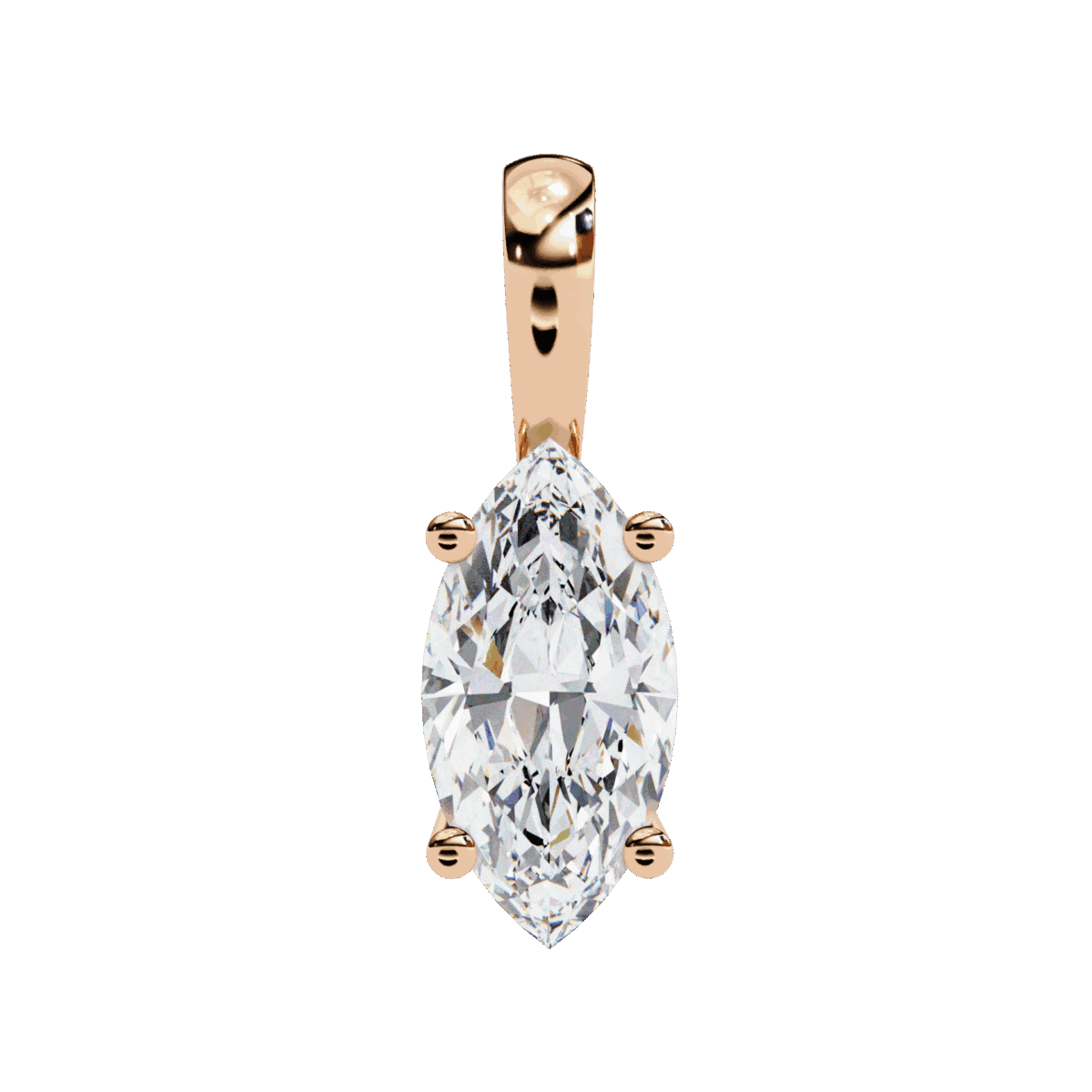 0.9 Carat Marquise Solitaire Pendant  Image 9
