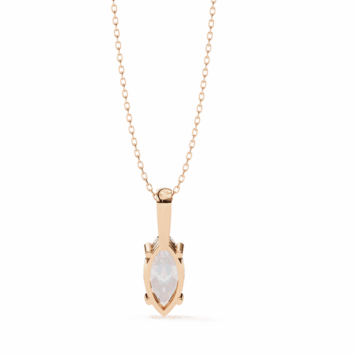0.9 Carat Marquise Solitaire Pendant  Image 11