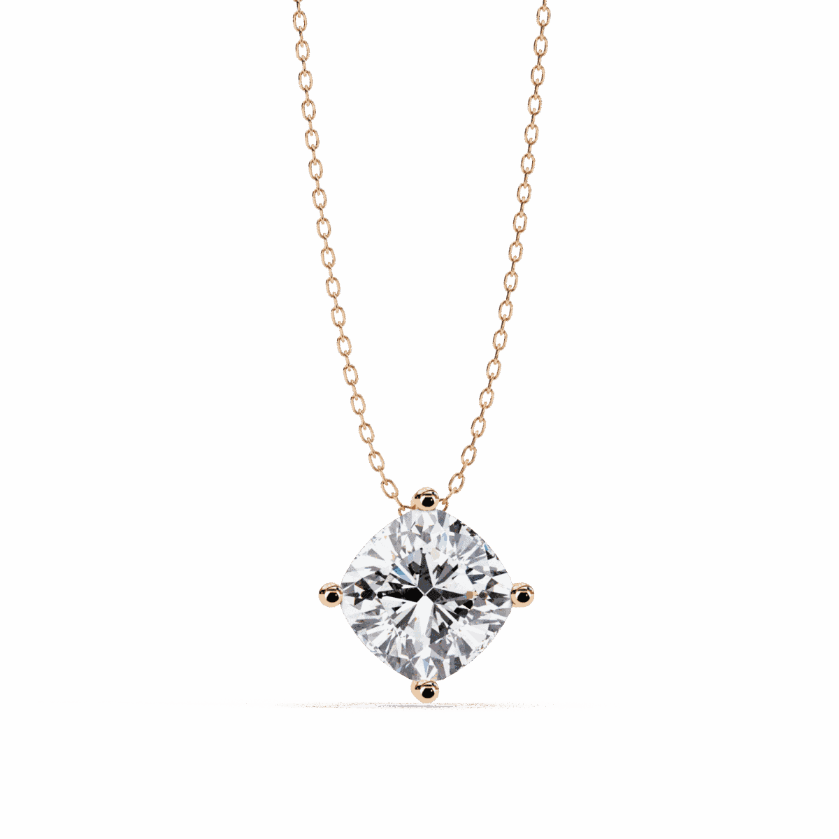 2.25 Carat Cushion Solitaire Pendant  Image 8