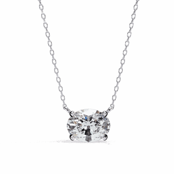 1.75 Carat Oval Solitaire Pendant