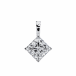 3 Carat Princess Solitaire Pendant - Image 2