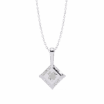 3 Carat Princess Solitaire Pendant - Image 4