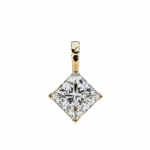3 Carat Princess Solitaire Pendant - Image 5