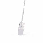 2 Carat Princess Bezel Solitaire Pendant - Image 2