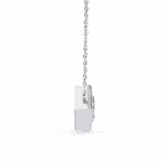 2 Carat Princess Bezel Solitaire Pendant - Image 3