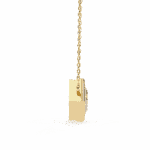 2 Carat Princess Bezel Solitaire Pendant - Image 6