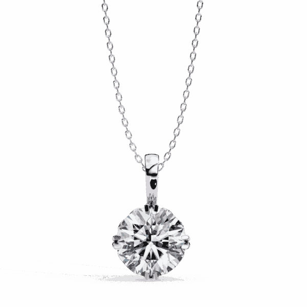 1.75 Carat Double Prong Round Solitaire Pendant