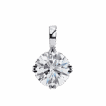 1.75 Carat Double Prong Round Solitaire Pendant - Image 2