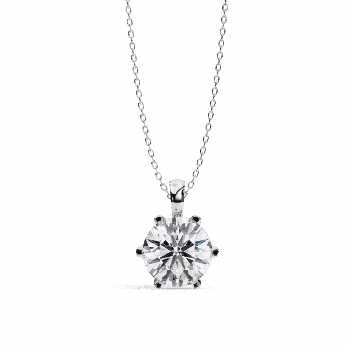 2.25 Carat Classic SixProng Solitaire Pendant  Image 1