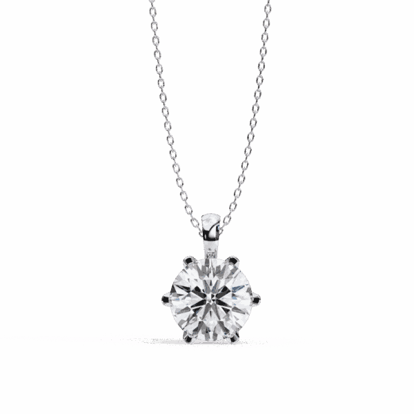 2.25 Carat Classic Six-Prong Solitaire Pendant