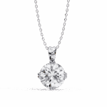 2 Carat Double Mount Round Solitaire Pendant