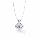 2 Carat Double Mount Round Solitaire Pendant - Image 2