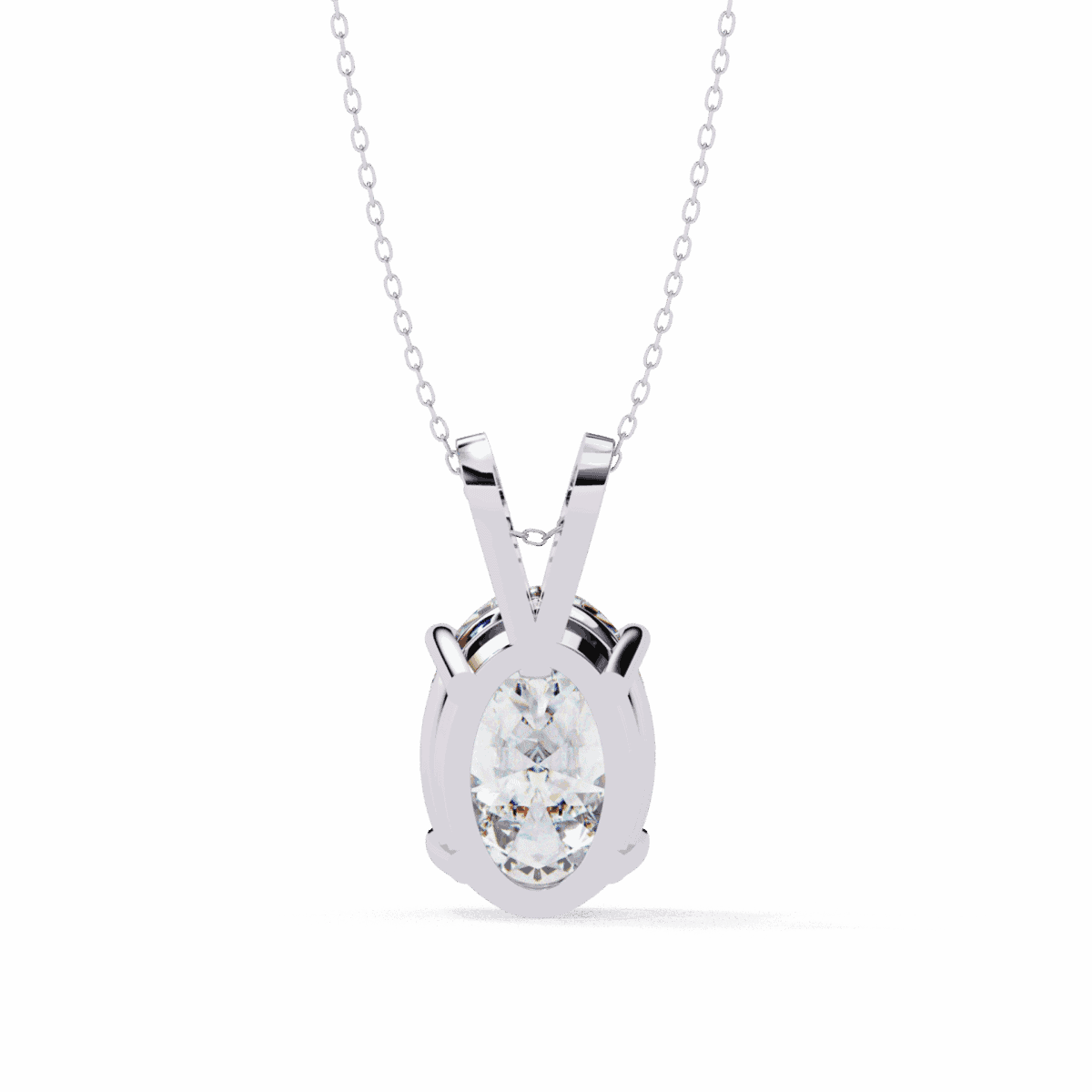 2.5 Carat Oval Solitaire Pendant  Image 3