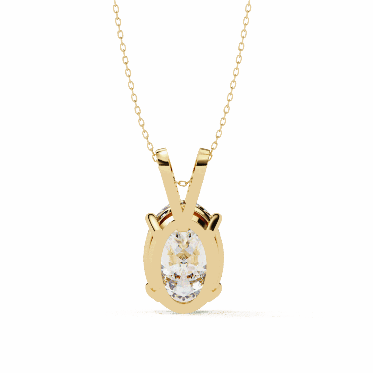 2.5 Carat Oval Solitaire Pendant  Image 6