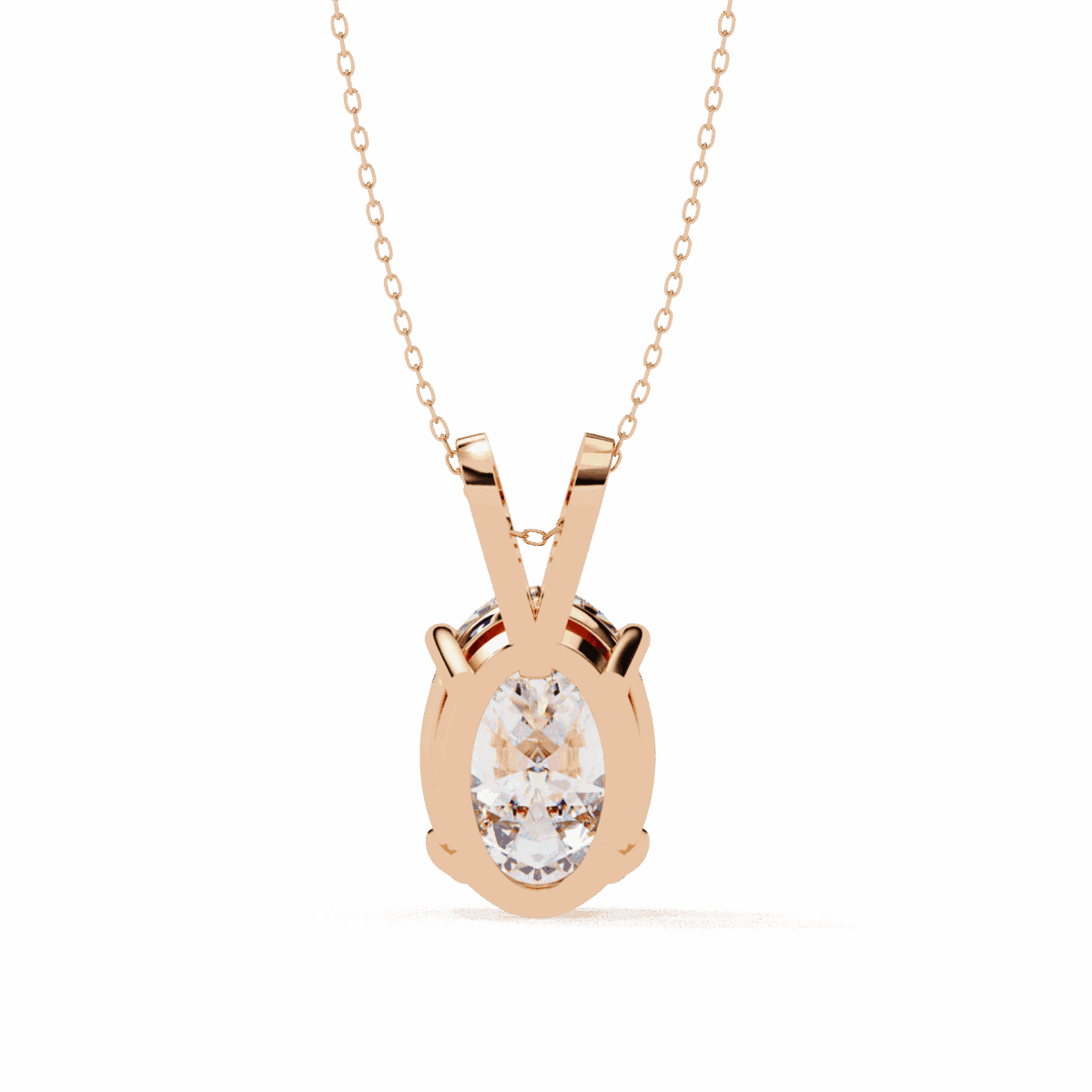 2.5 Carat Oval Solitaire Pendant  Image 9