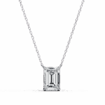 1 Carat Emerald Solitaire Pendant