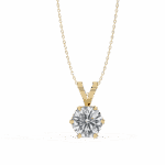 2 Carat Six-Prong Round Solitaire Pendant - Image 4