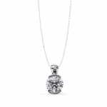 2.25 Carat Half-Bezel Round Solitaire Pendant