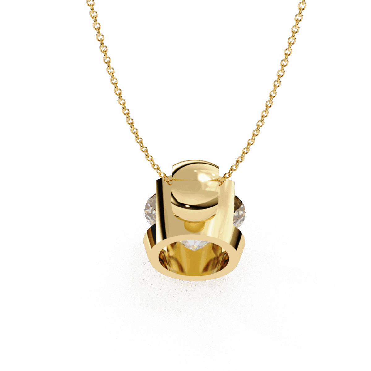 2.25 Carat HalfBezel Round Solitaire Pendant  Image 6