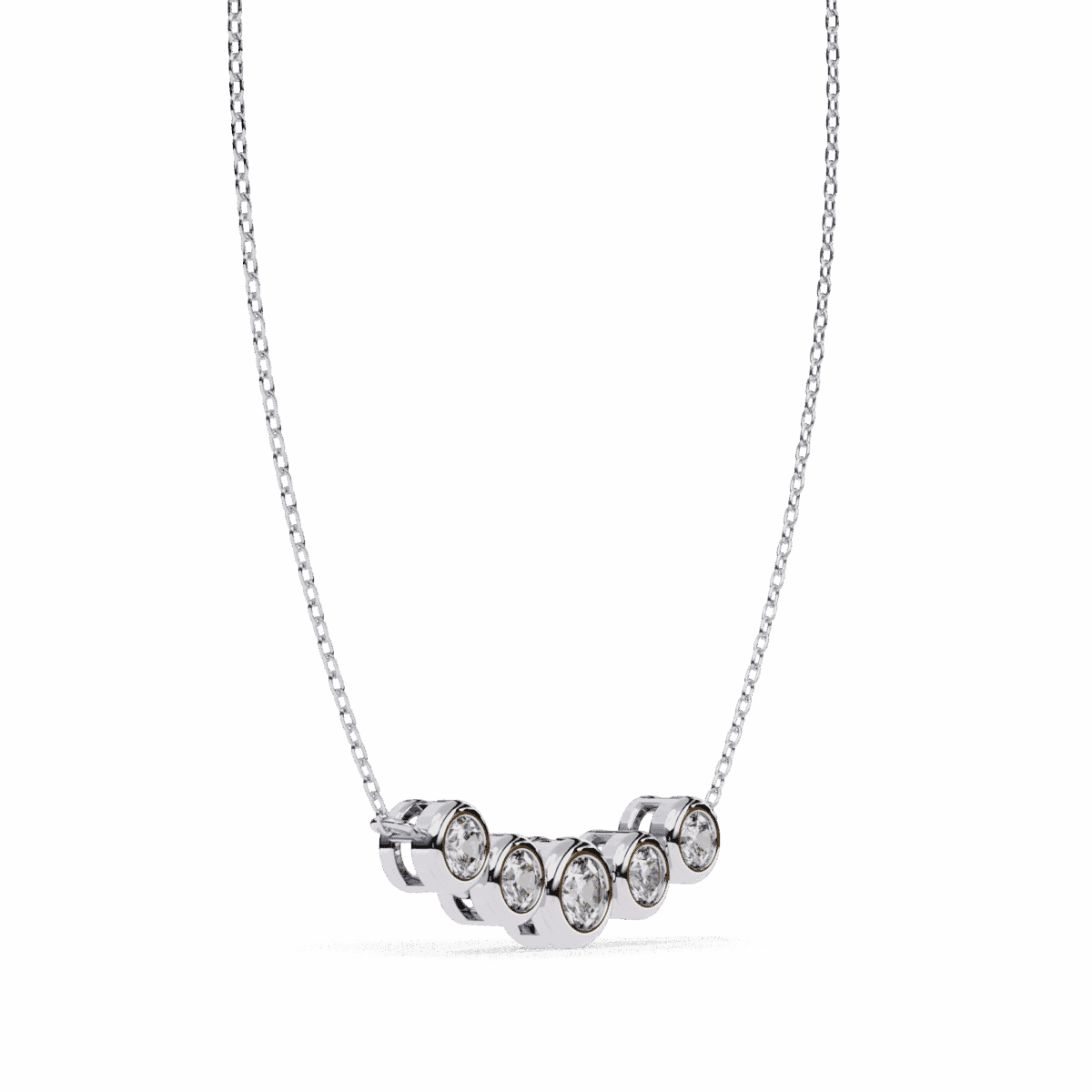 0.3 Carat Bezel Line Diamond Pendant  Image 3