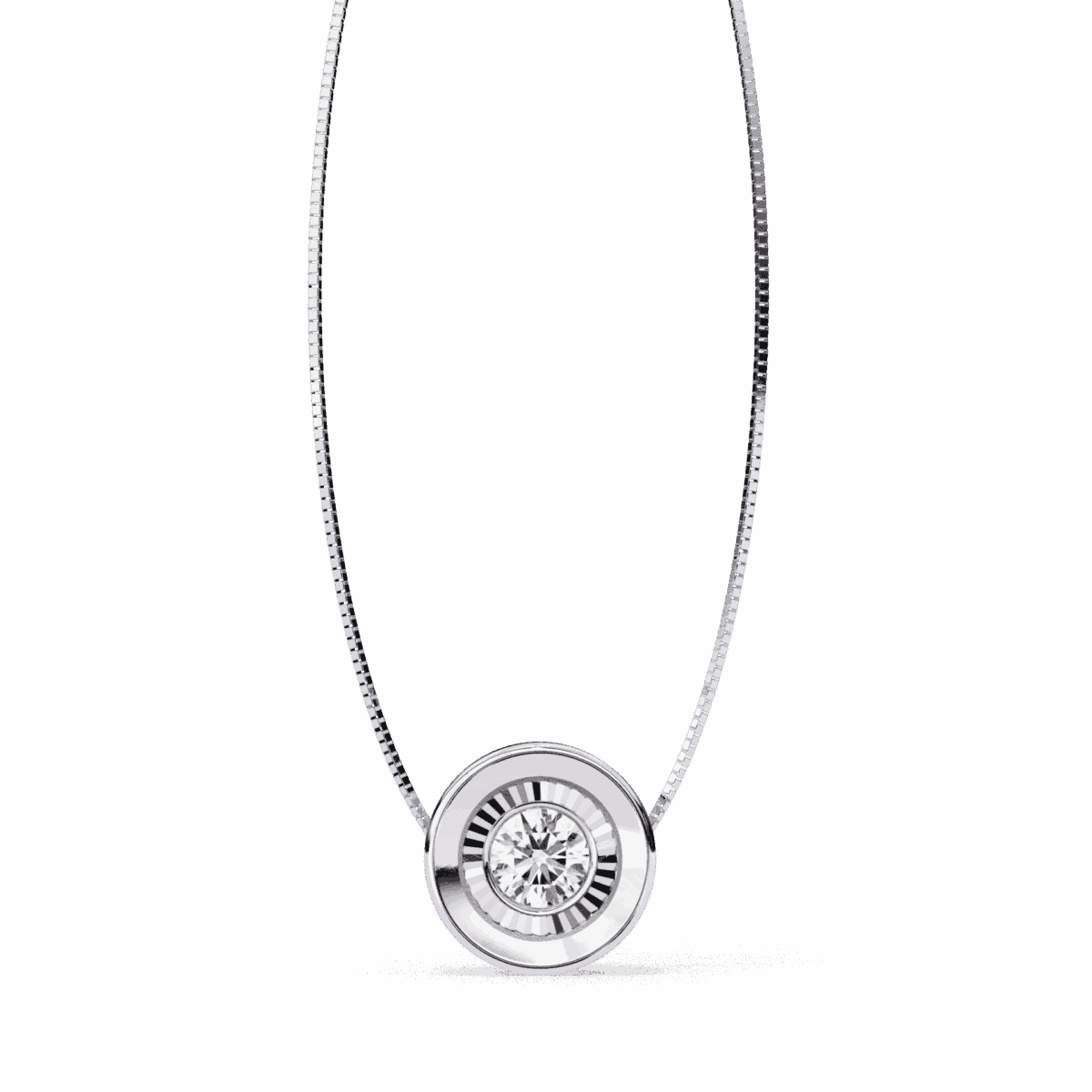 0.3 Carat FullBezel Round Solitaire Pendant  Image 1