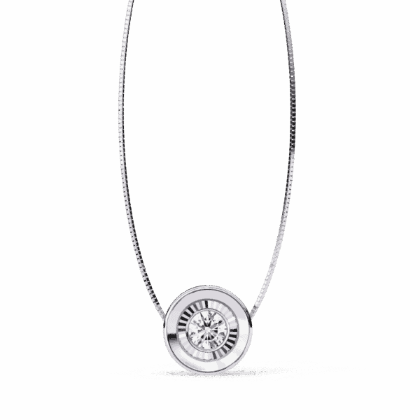 0.3 Carat Full-Bezel Round Solitaire Pendant