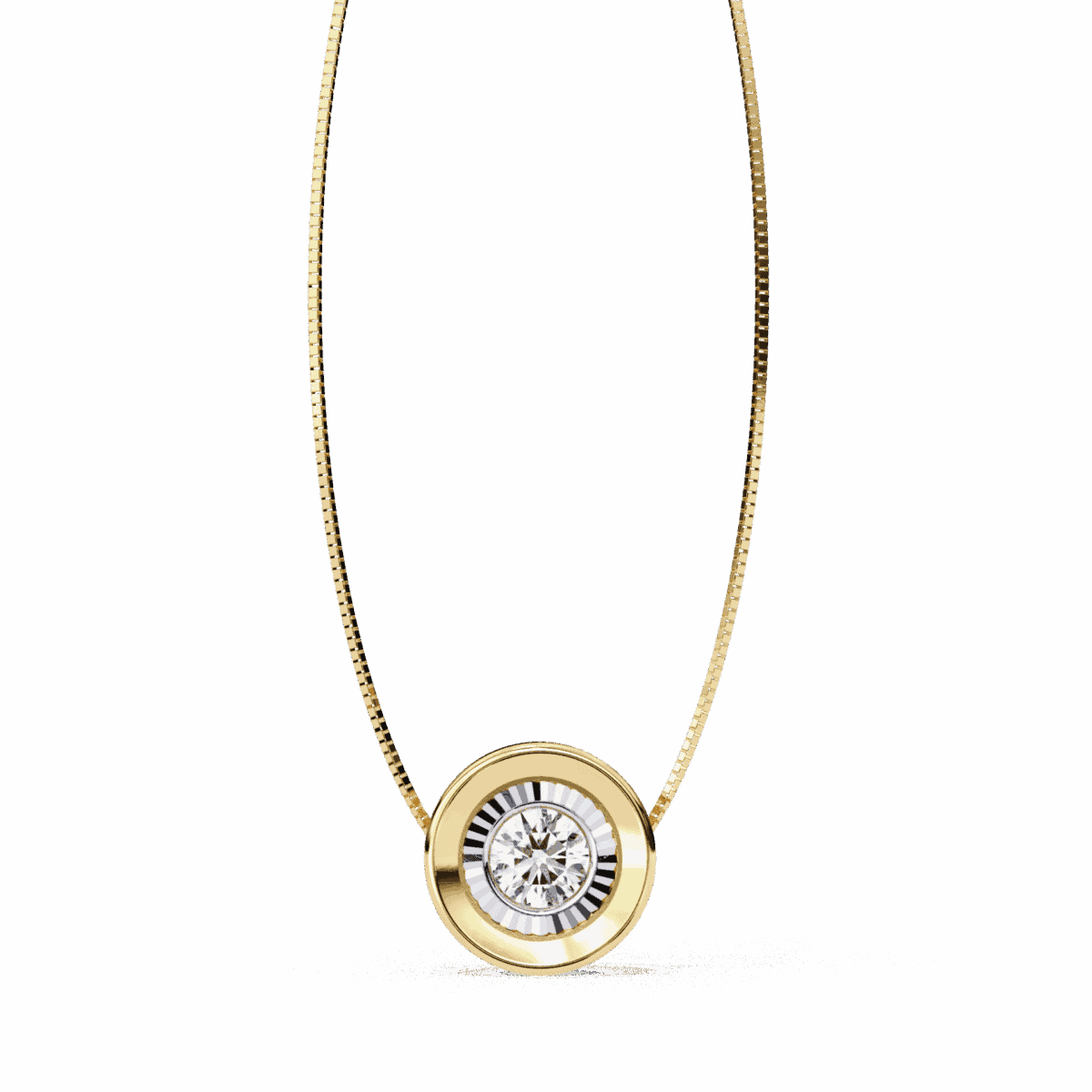 0.3 Carat FullBezel Round Solitaire Pendant  Image 4