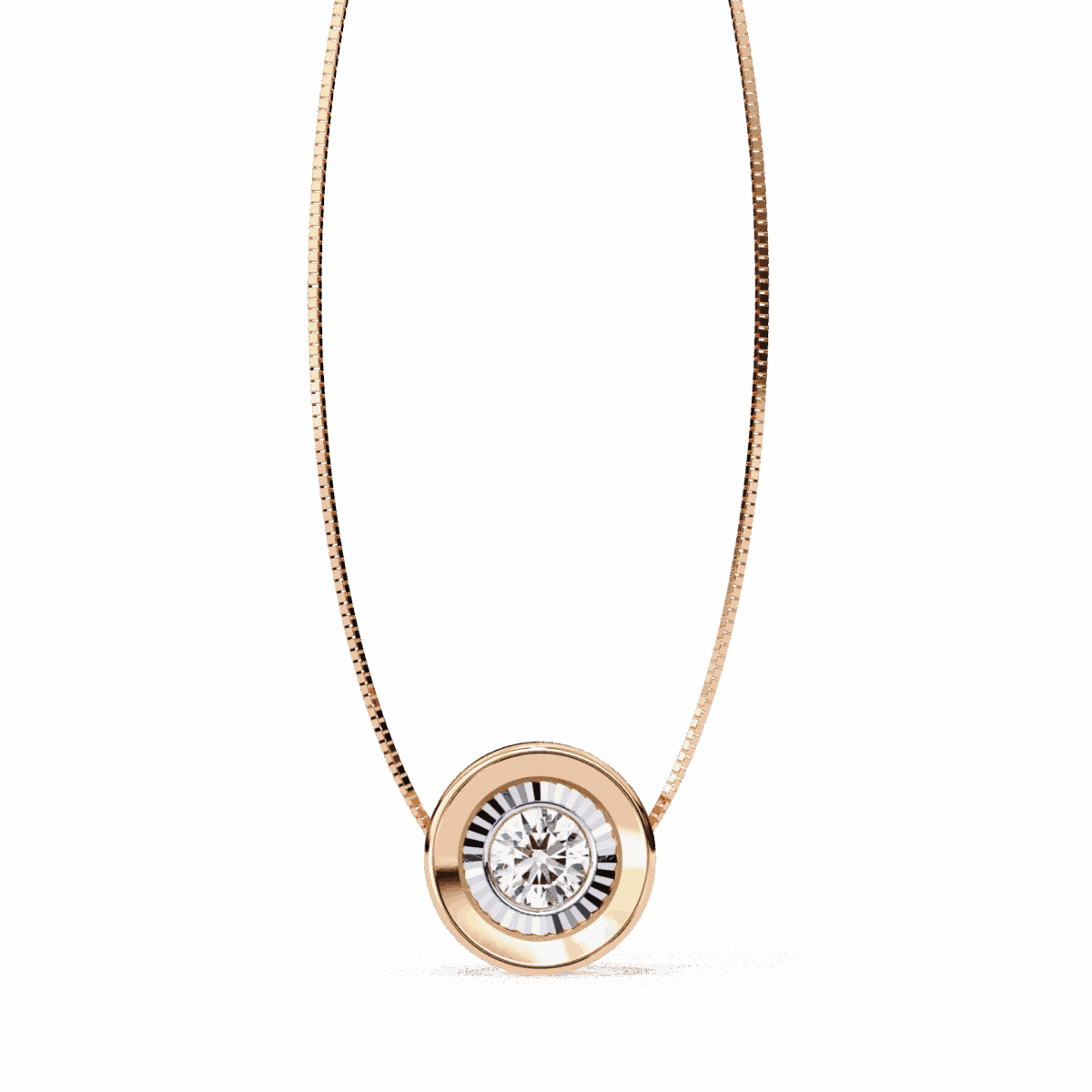 0.3 Carat FullBezel Round Solitaire Pendant  Image 7