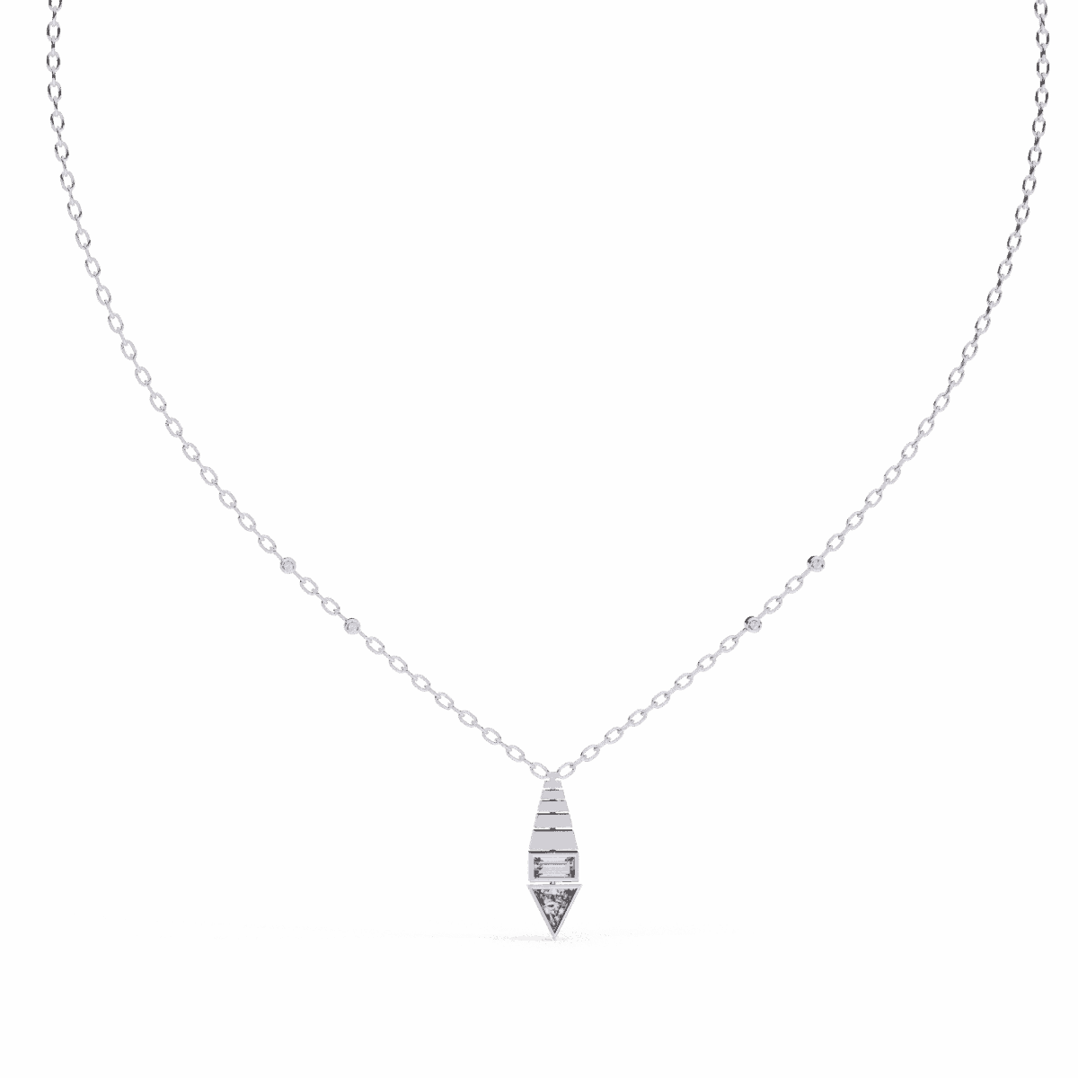 0.6 Carat Trinity Diamond Pendant  Round, Triangle & Baguette  Image 1
