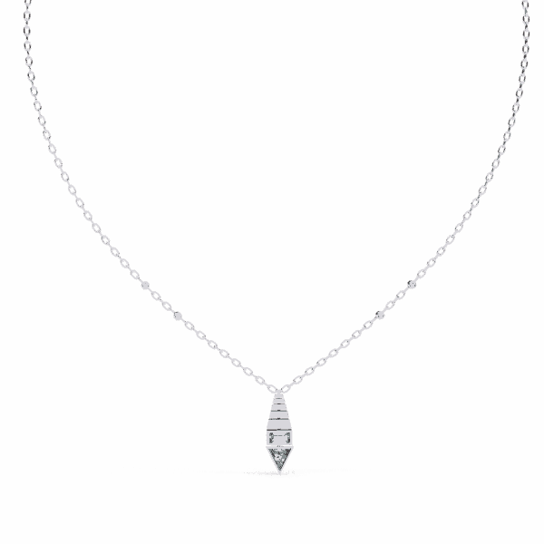 0.6 Carat Trinity Diamond Pendant - Round, Triangle & Baguette