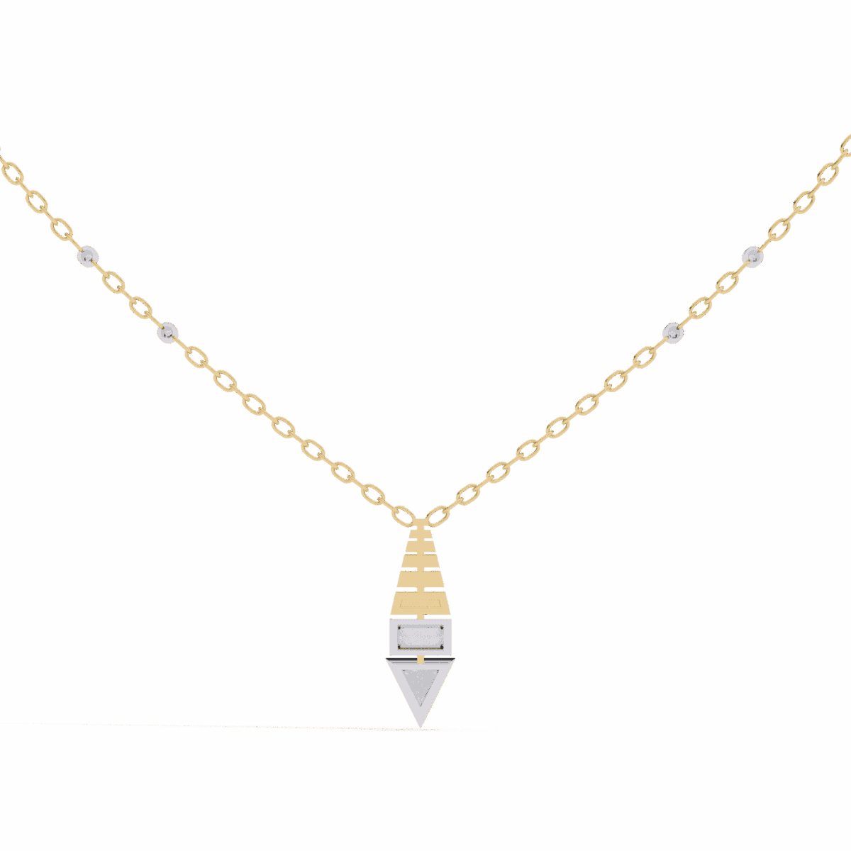 0.6 Carat Trinity Diamond Pendant  Round, Triangle & Baguette  Image 13