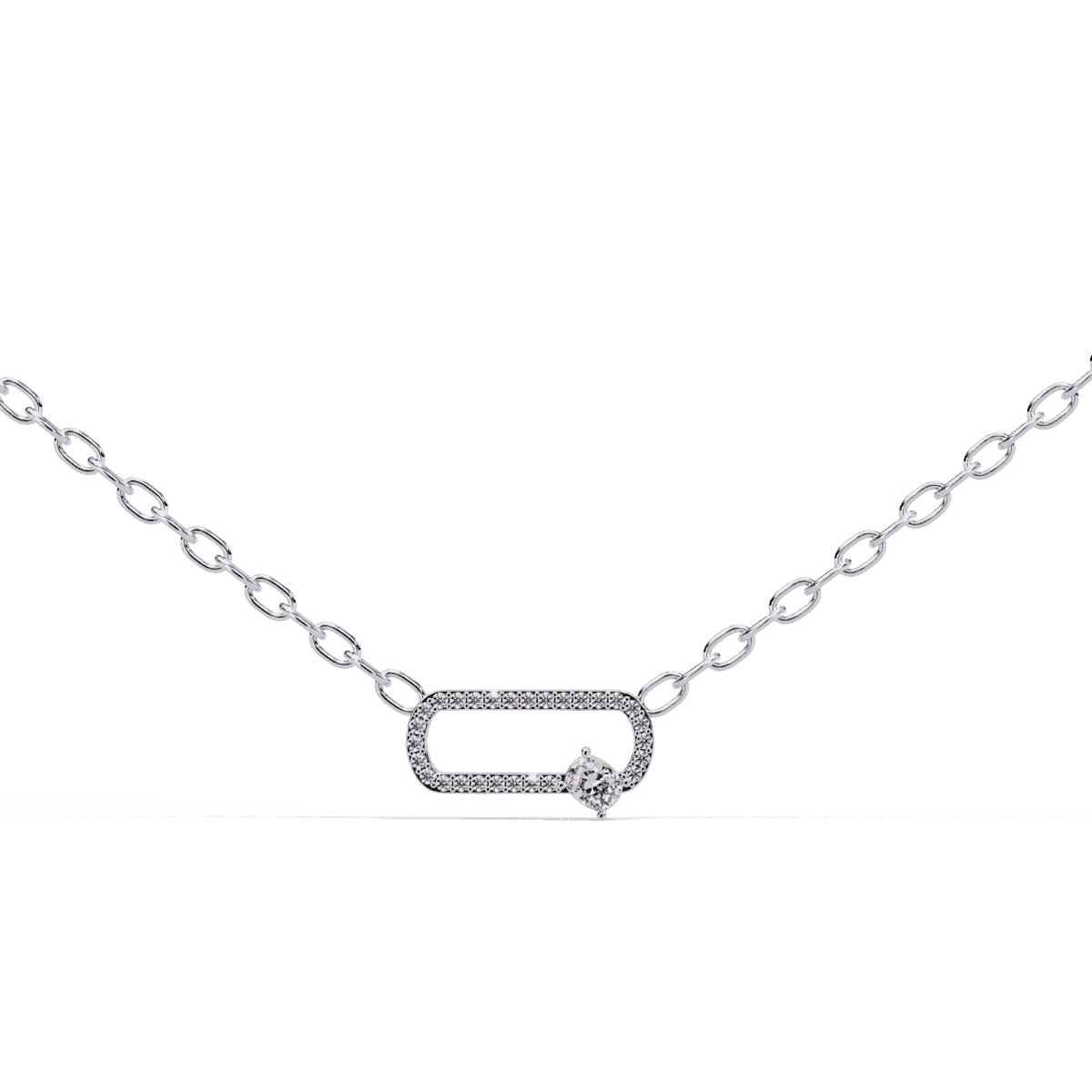 PN14030P11 0.4 Carat Dual Diamond Cushion Pendant Image 1